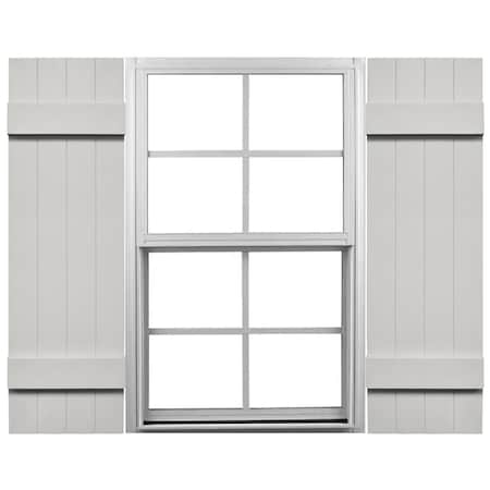Ekena Millwork Mid-America Vinyl, Standard Size Four Board Joined Shutters, 31447030, PR 00031447030